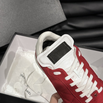 CC OTHER PLAID PATTERNS CASUAL STYLE  RED SUEDE