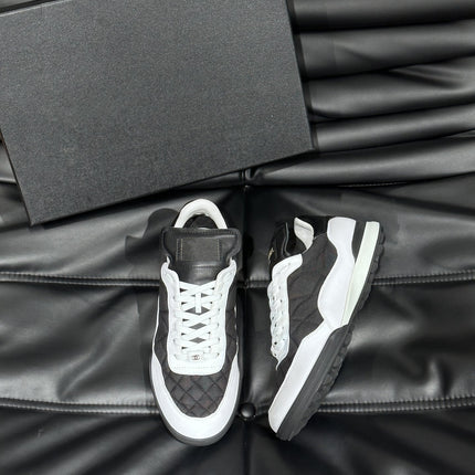CC OTHER PLAID PATTERNS CASUAL STYLE BLACK WHITE SUEDE