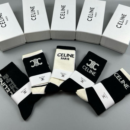 CELINE 26S CREW SOCKS 410333 (1 BOX)