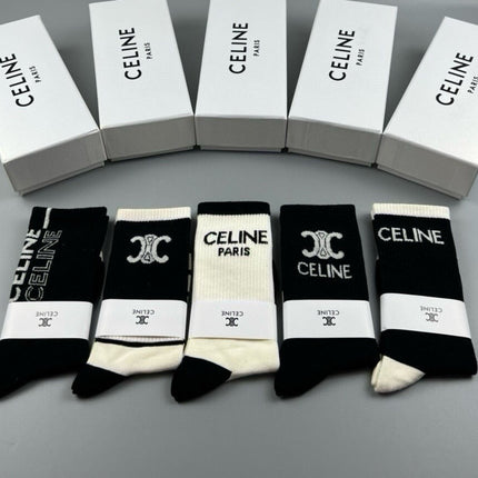 CELINE 26S CREW SOCKS 410333 (1 BOX)