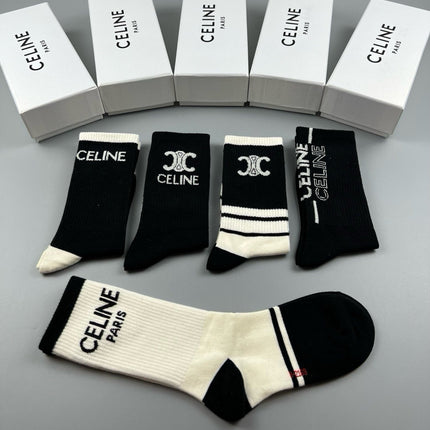 CELINE 26S CREW SOCKS 410333 (1 BOX)