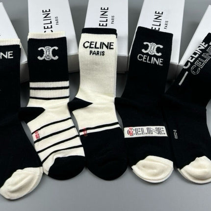 CELINE 26S CREW SOCKS 410333 (1 BOX)