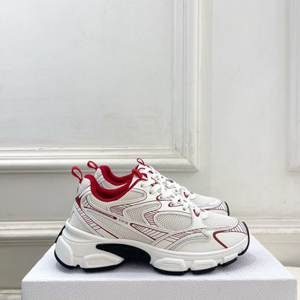 DIOR 26S SNEAKER IN WHITE CALFSKIN AND MESH FABRIC