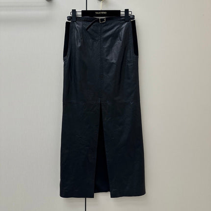 HERMES 26S LEATHER SKIRT 860